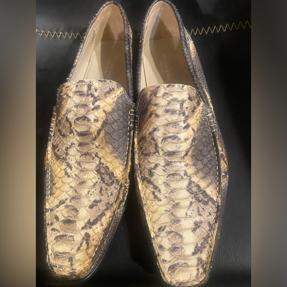 Patricio Dolci Snakeskin Pattern Loafers